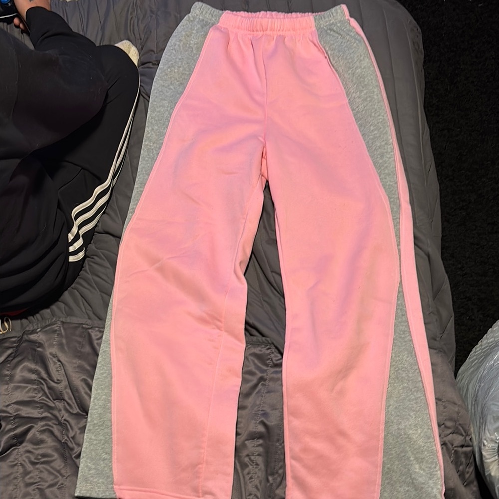 women Pink and Gray Sweatpants
